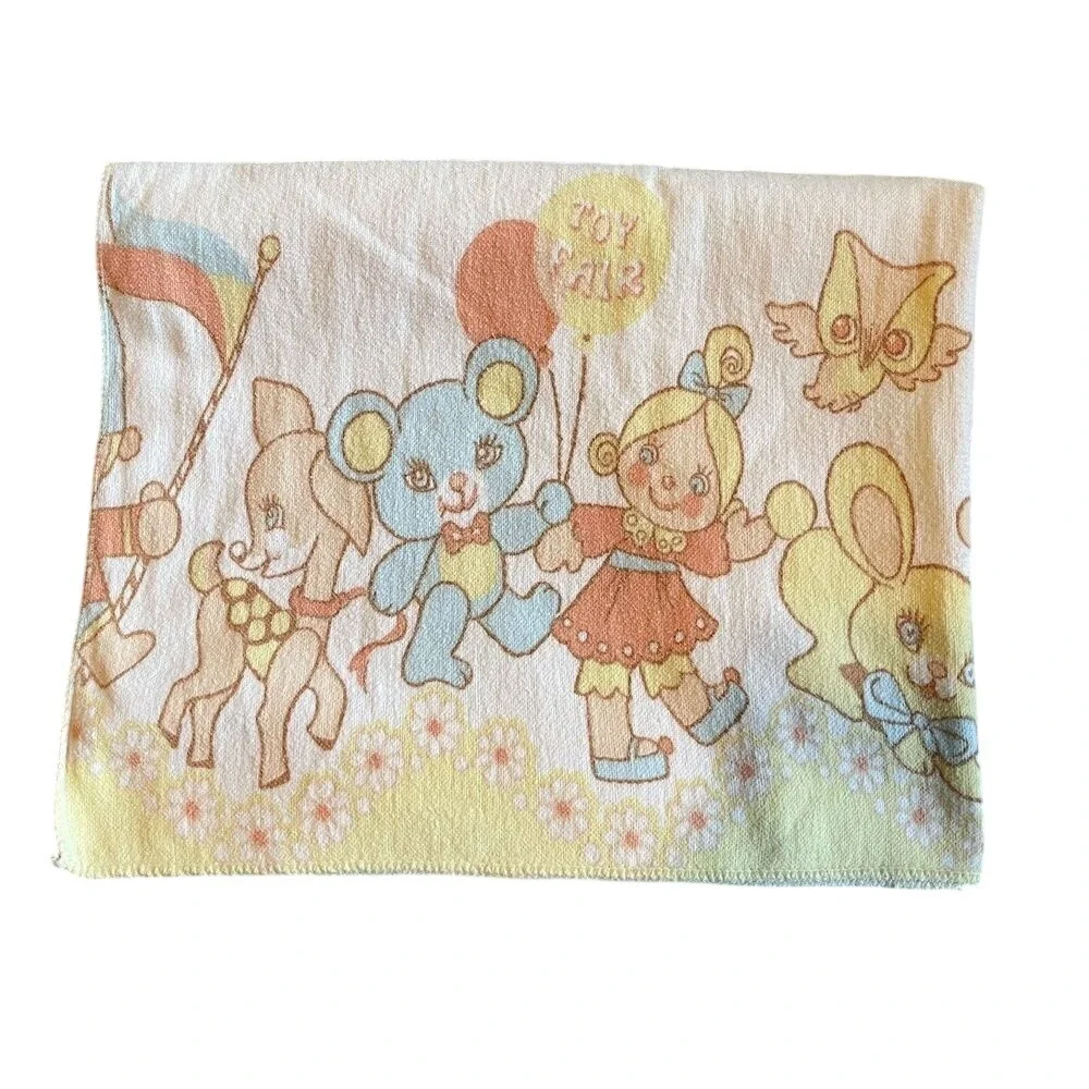 Vintage Riegel Baby Morgan Blanket Toy Fair Bunny Owl Bear Soldier Deer Daisy
